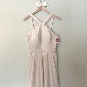 *SOLD* Kennedy Blue Halter Bridesmaid Dress